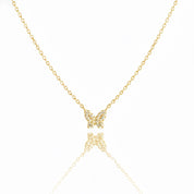 Pave Single Butterfly Necklace