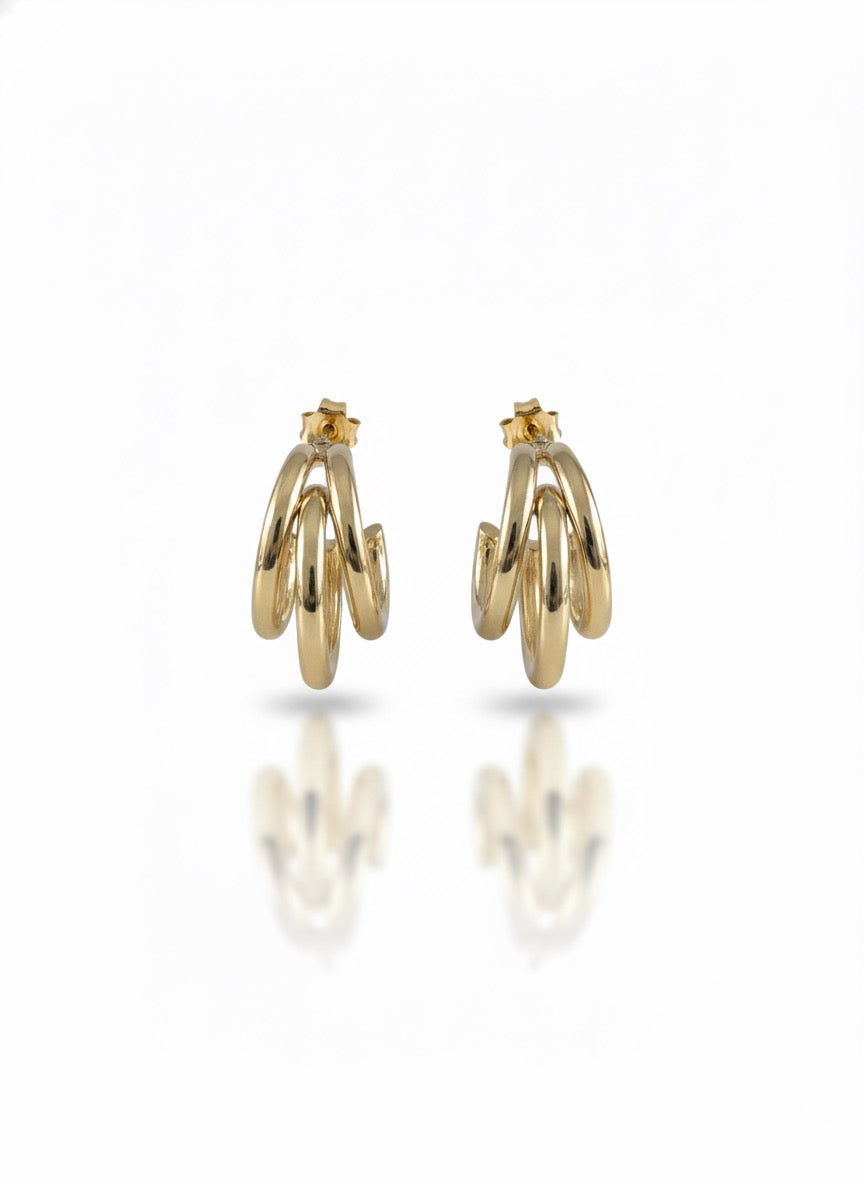 Golden Triple Hoops