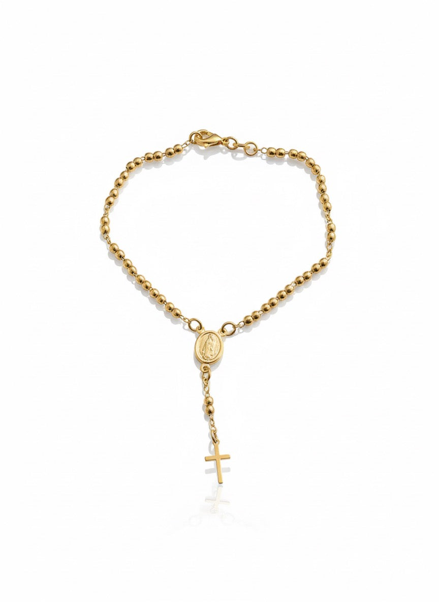 Golden Rosary Bracelet