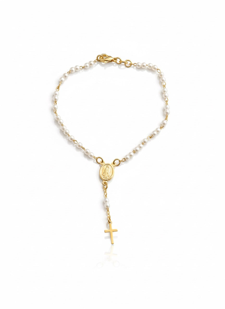 Pearl Rosary Bracelet