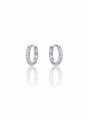 Tiny Pave Hoops