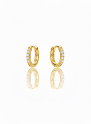 Tiny Pave Hoops