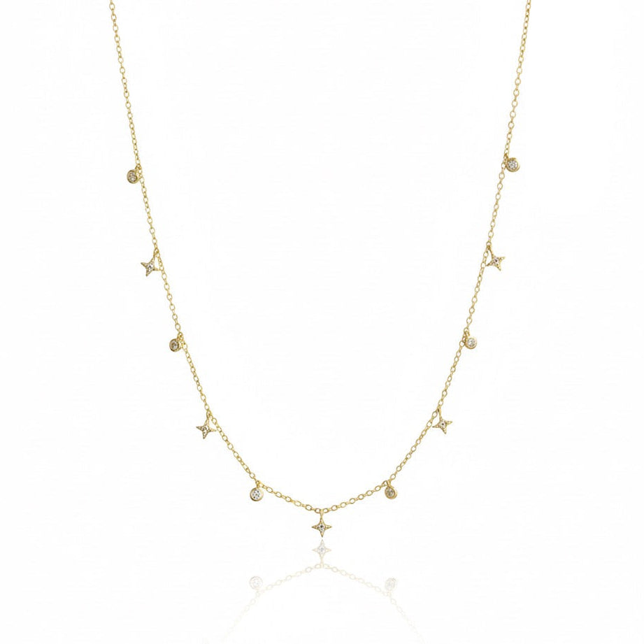 Stars and Dots Dangling Necklace