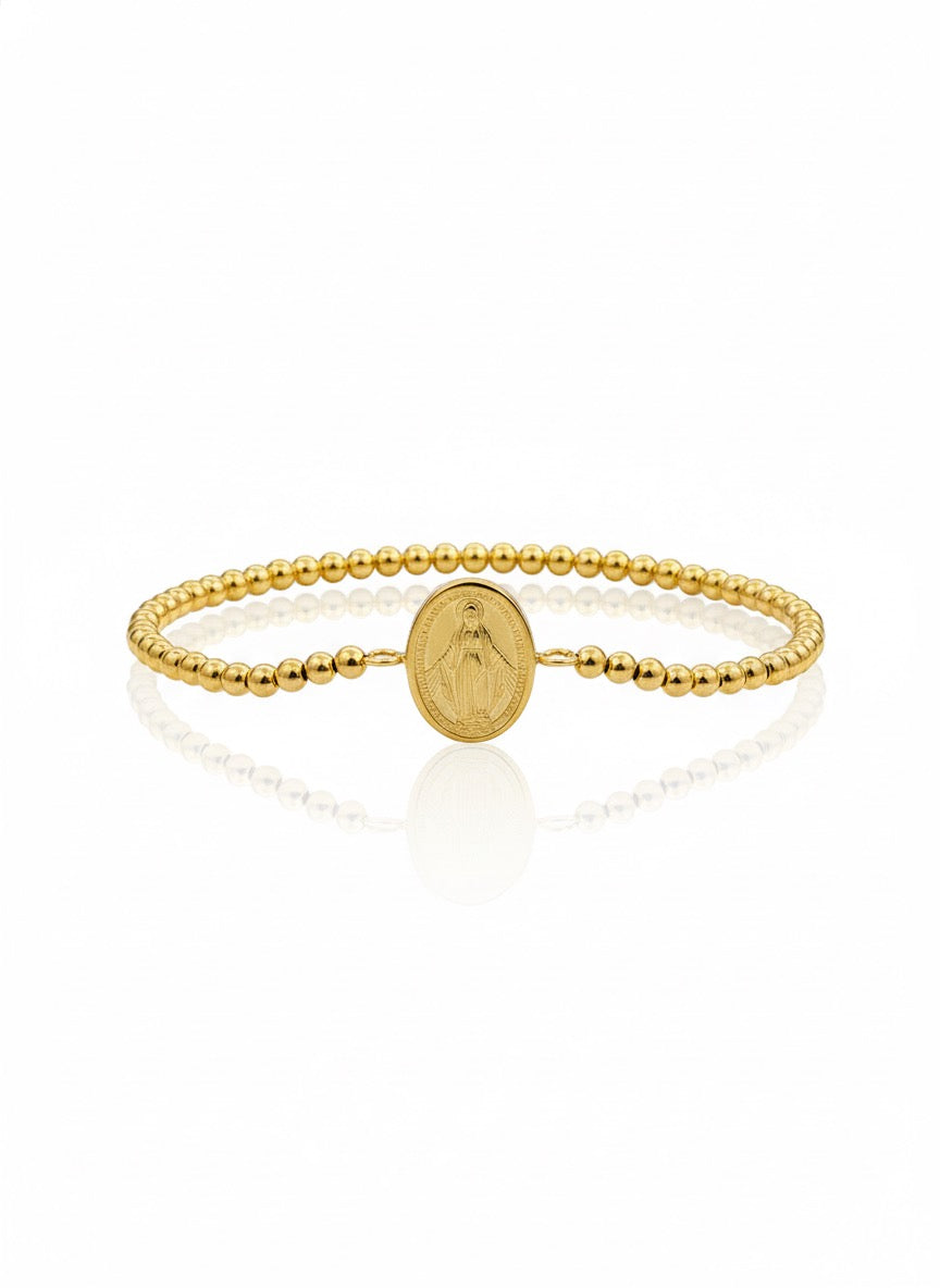 Virgen Medalla Milagrosa Goldfilled Bracelet