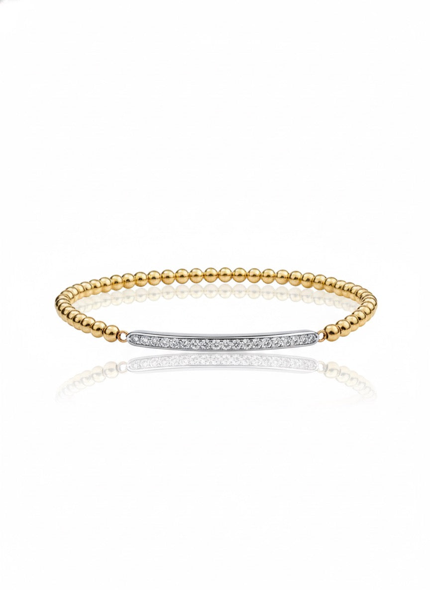 Thin Silver Bar Goldfilled Bracelet