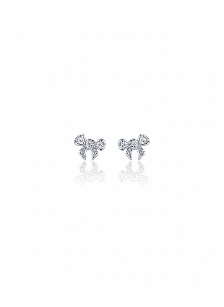 Mini Pave Bow Earrings