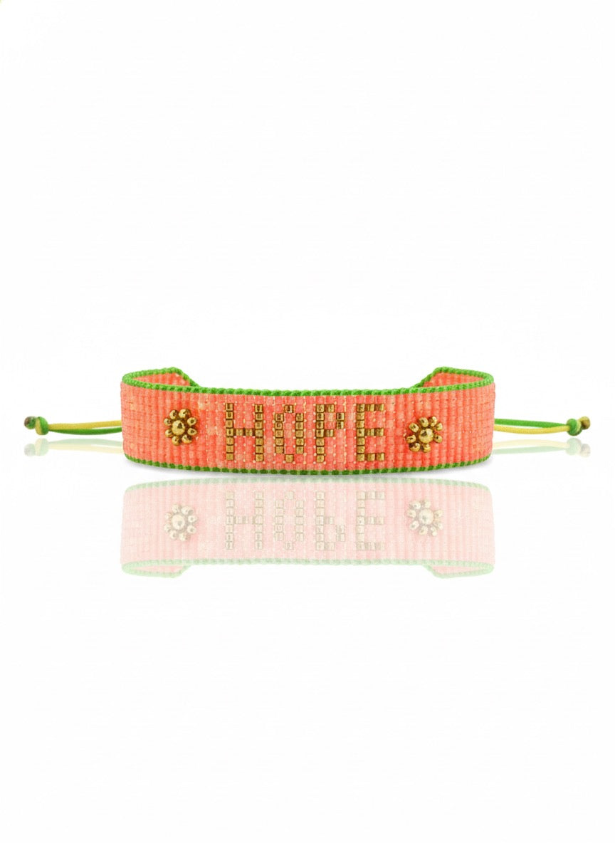 Neon Hope Knitted Bracelet