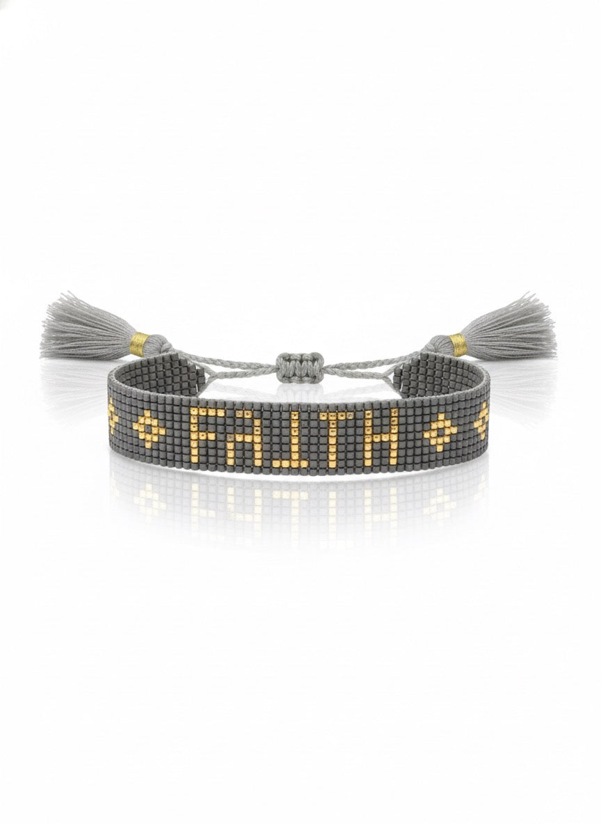 Faith Knitted Bracelet