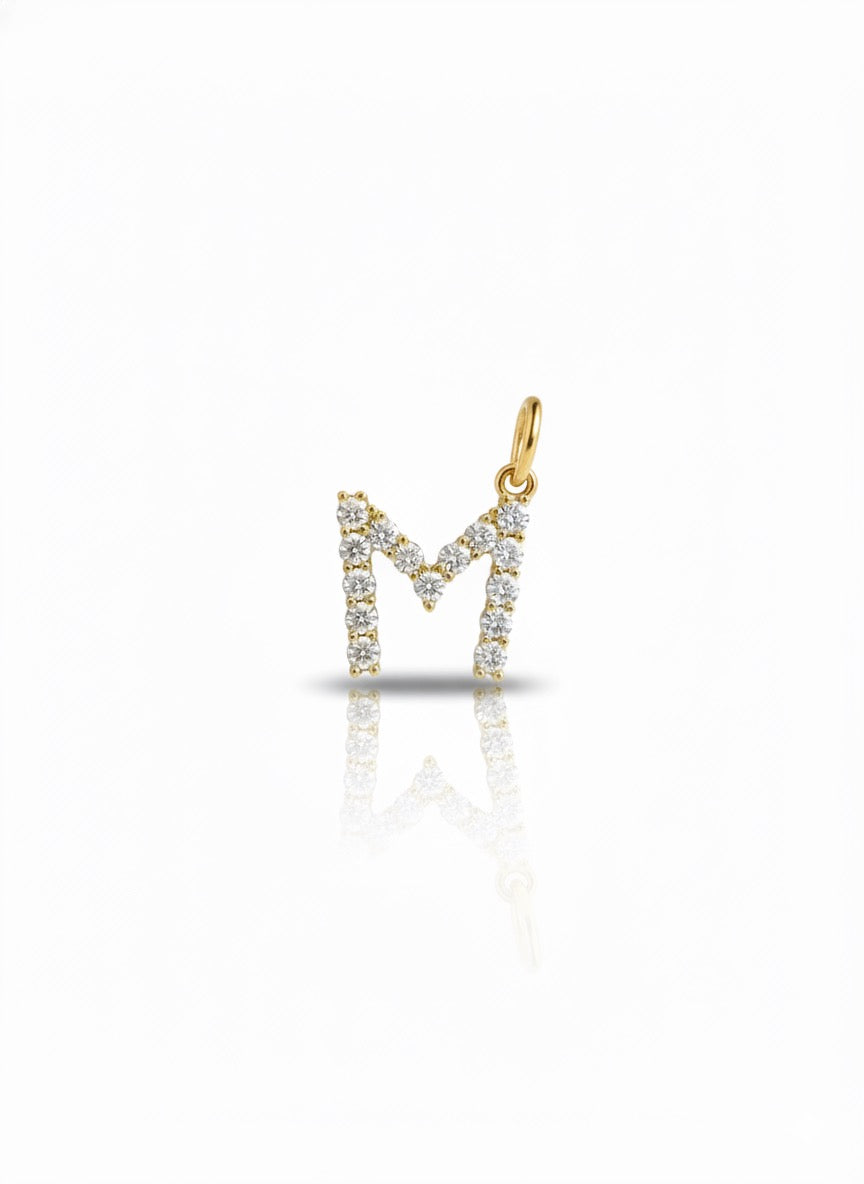 Diamond Initial M Charm