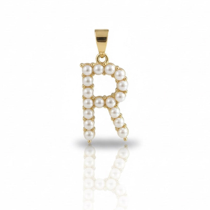 Pearl Inital R Charm