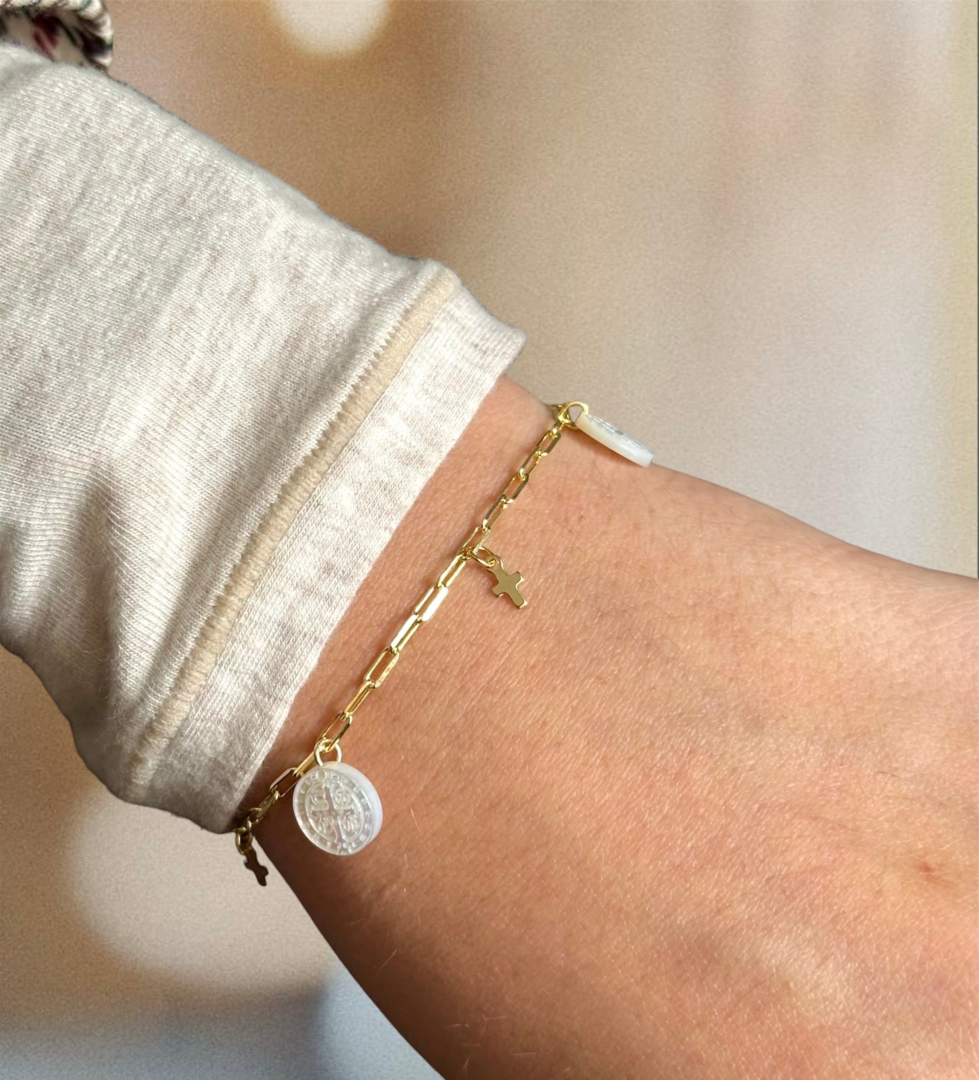 Saint Benedict Paperclip Bracelet