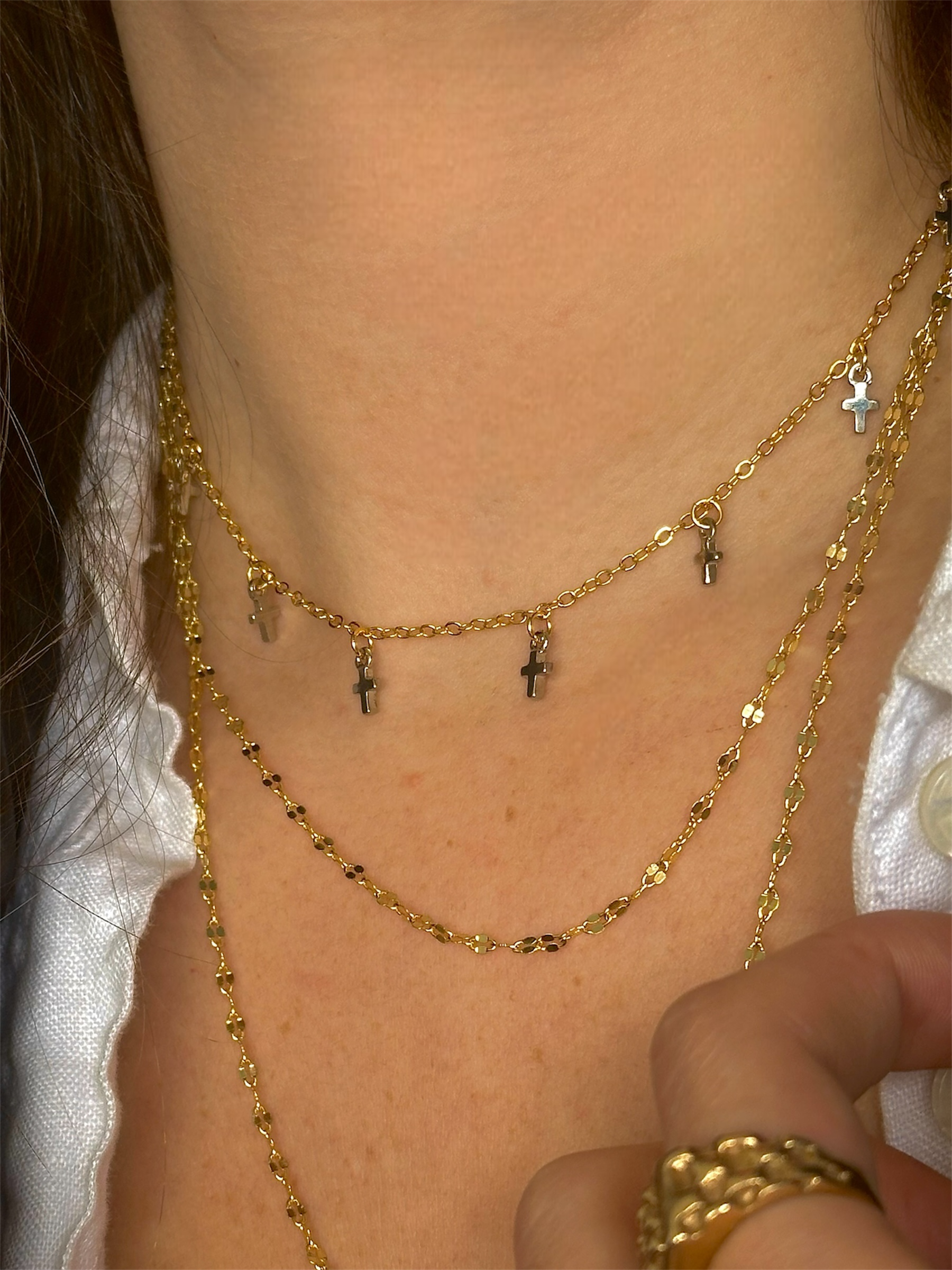 Dangling Cross Choker