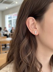 Mini Butterfly and Pearl Studs