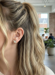 Butterfly and Chain Earrings