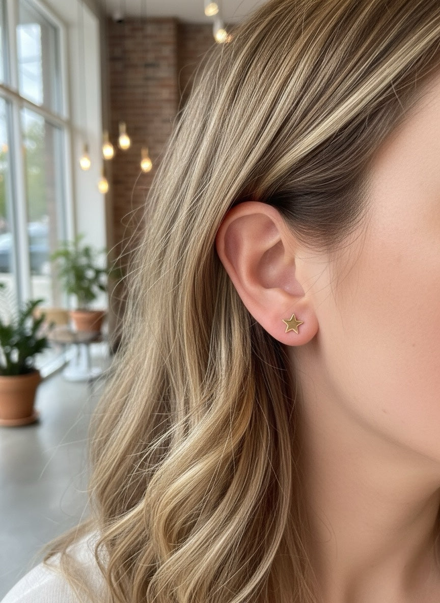 Gold Star Studs