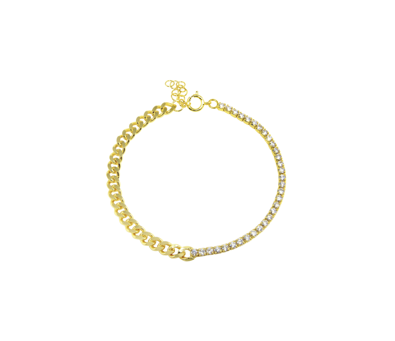 Pulsera Cuban Tennis Gold