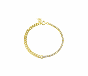 Pulsera Cuban Tennis Gold