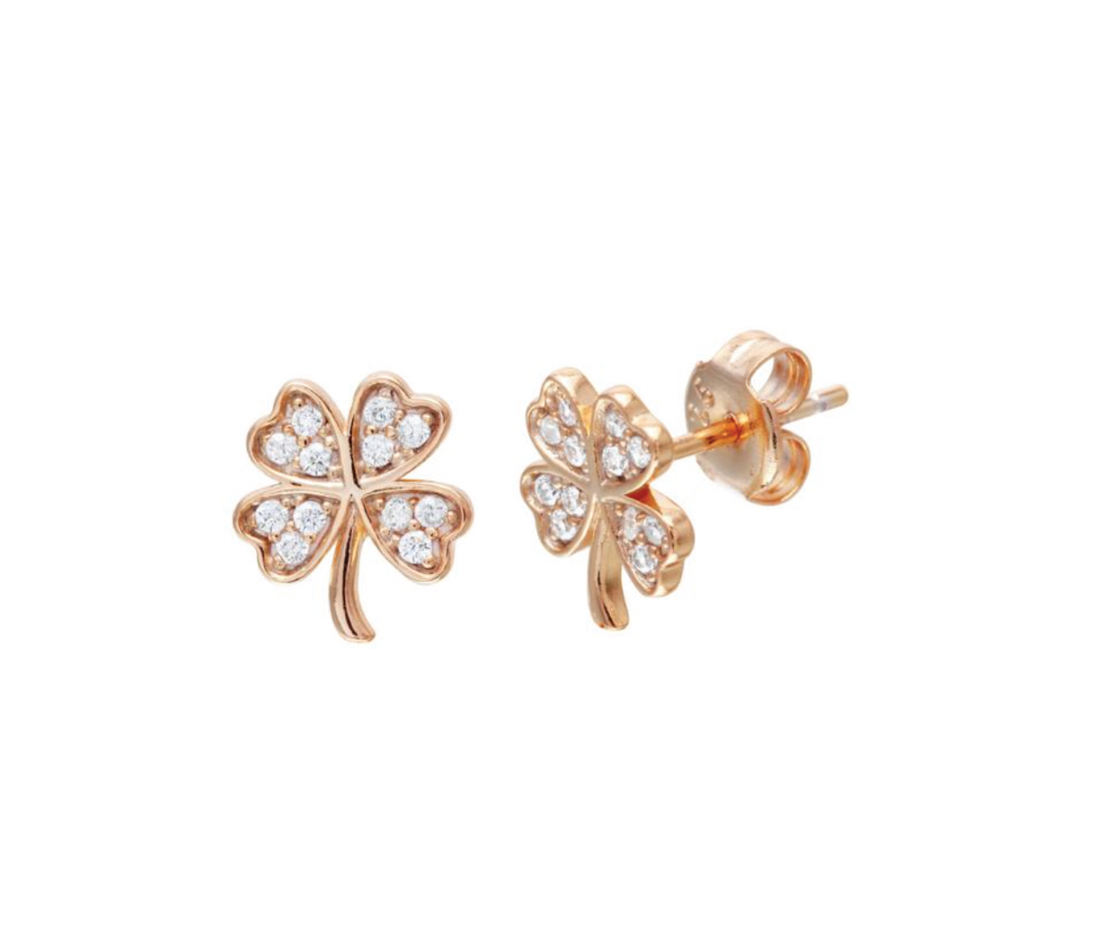 Lucky Charm Rose Gold Earrings