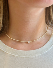 Choker Tennis Heart Gold