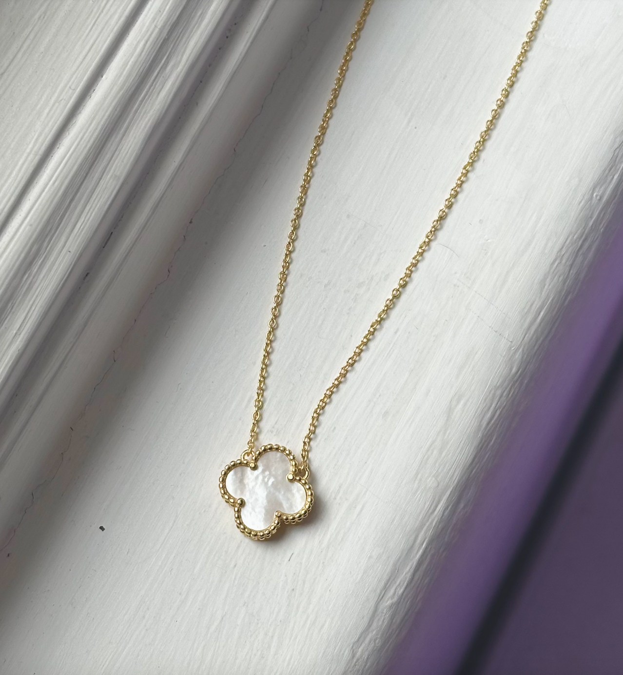 White Clover Necklace