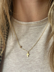 Cross & Pearl Necklace