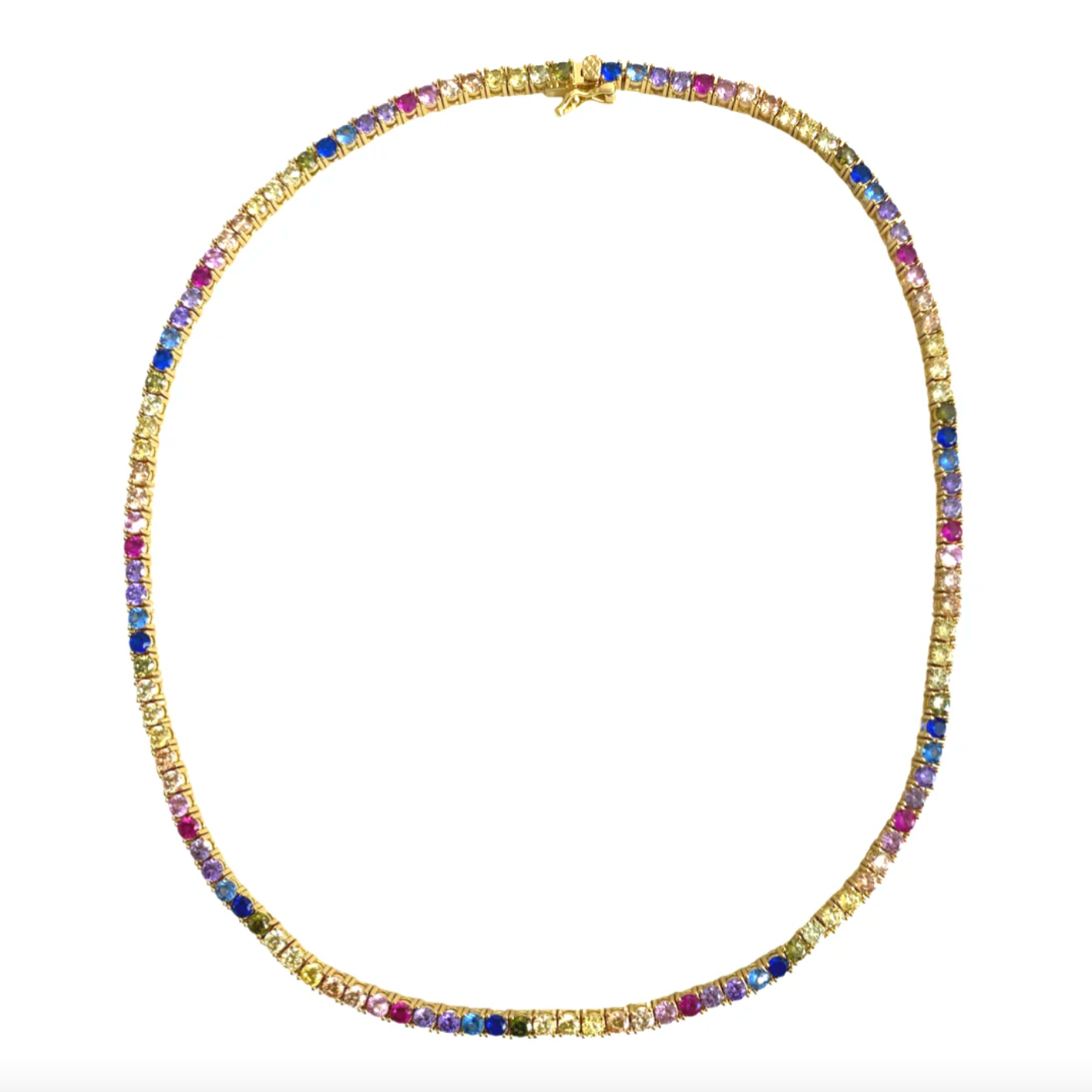 Rainbow Tennis Necklace