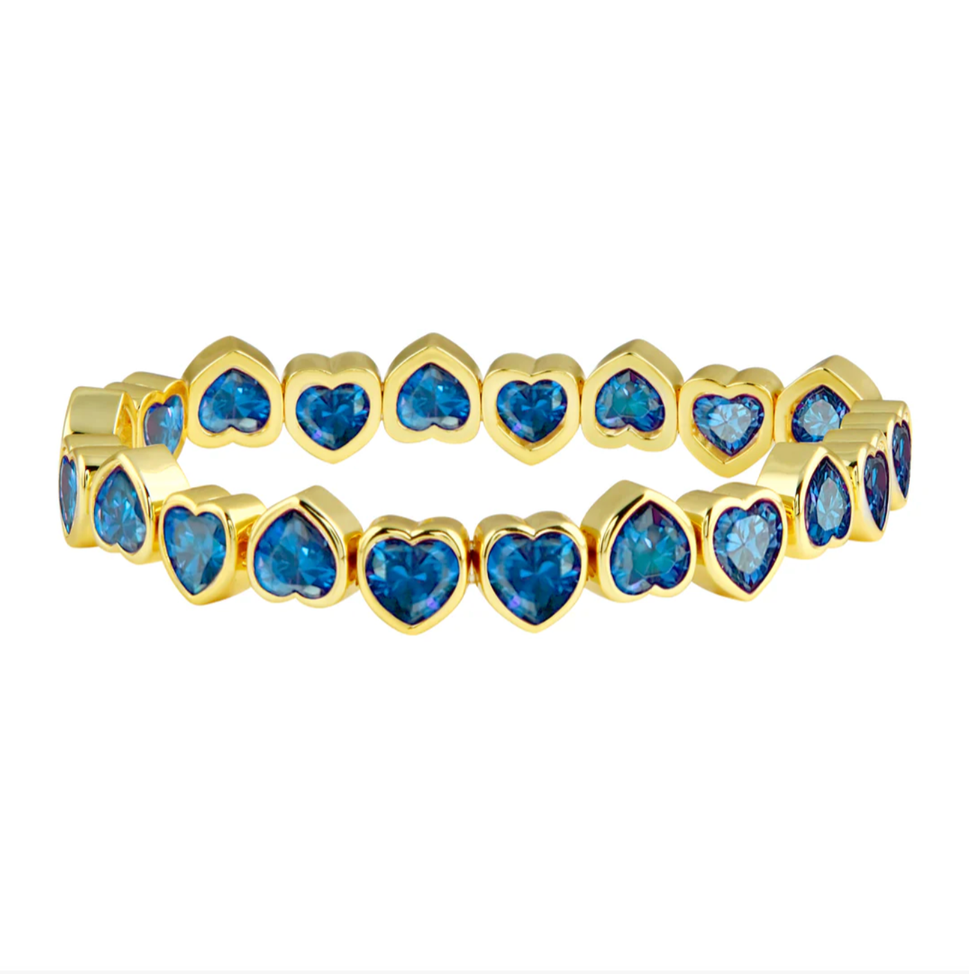 Strechy Bezel Heart Bracelet XL