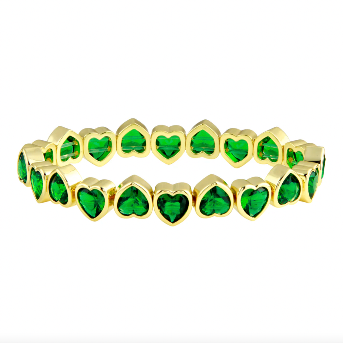 Strechy Bezel Heart Bracelet XL