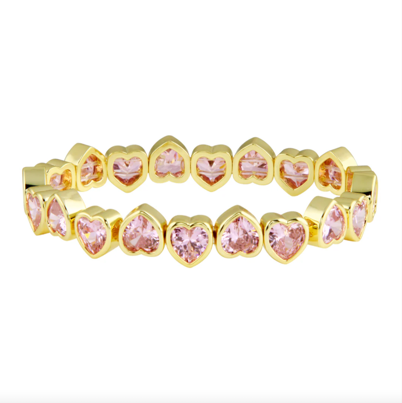 Strechy Bezel Heart Bracelet XL