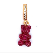 Gummy Bear Charm Glittery Purple