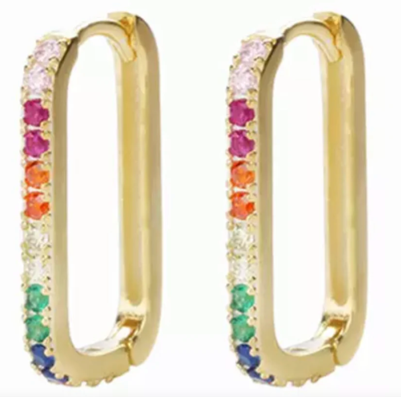 Rainbow Rectangle Hoops