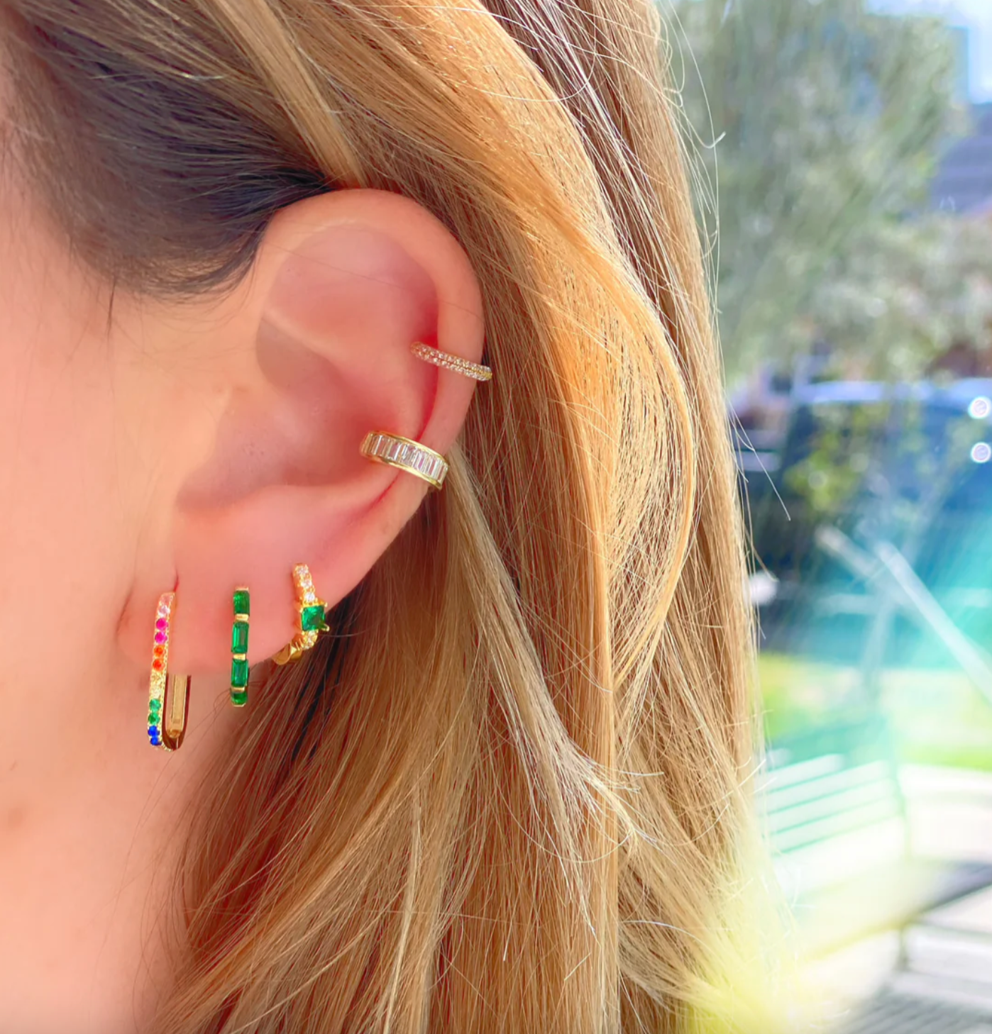 Rainbow Rectangle Hoops