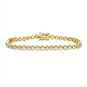 Circled Bezel Tennis Bracelet