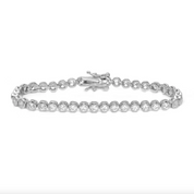 Circled Bezel Tennis Bracelet