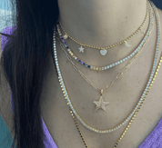 Half Rainbow Tennis Necklace