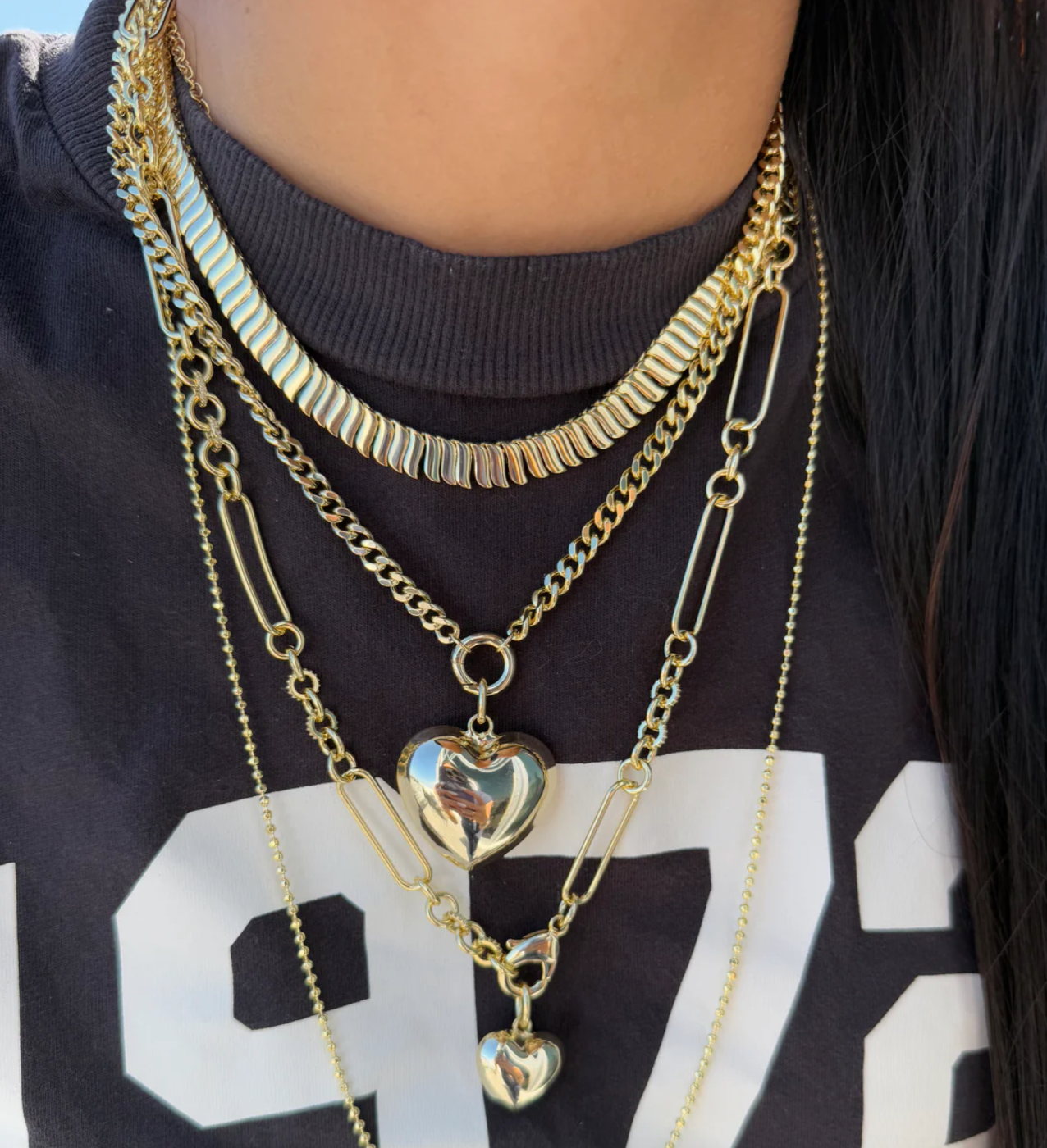 Golden Wave Tennis Necklace