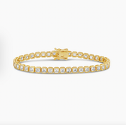 Bezel Square Tennis Bracelet