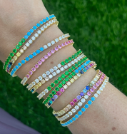 Half Emerald Tennis Bracelet