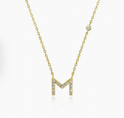 Mini Initial M Necklace