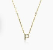 Mini Initial P Necklace