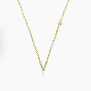 Mini Initial V Necklace