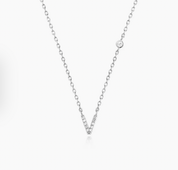 Mini Initial V Necklace