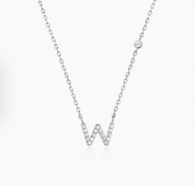 Mini initial W Necklace