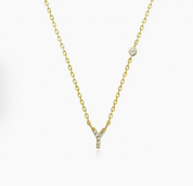 Mini Initial Y Necklace