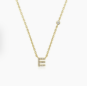 Mini Initial E Necklace