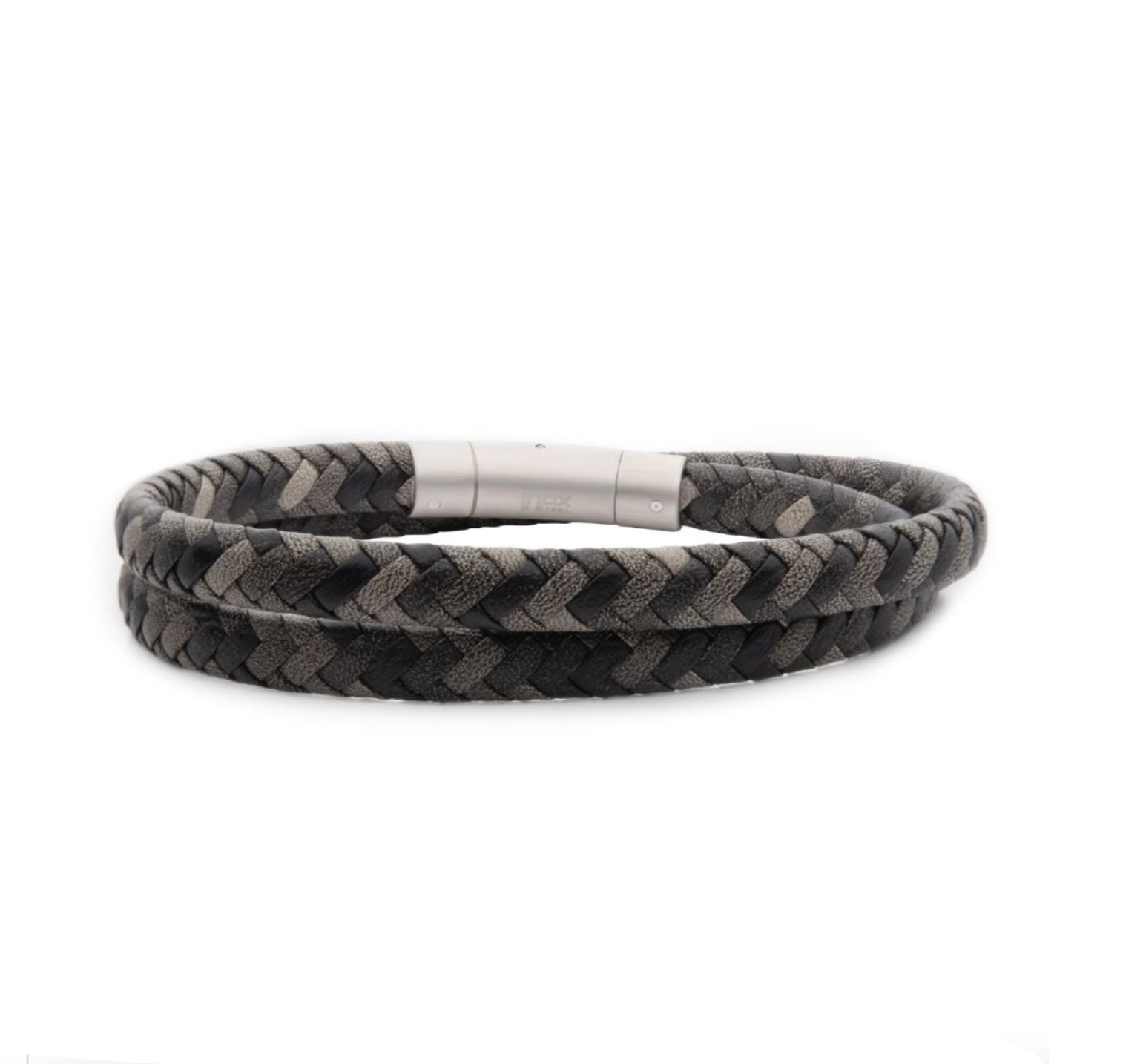 Double Wrap Braided Leather Bracelet