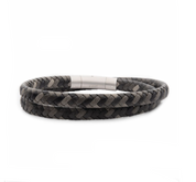 Double Wrap Braided Leather Bracelet