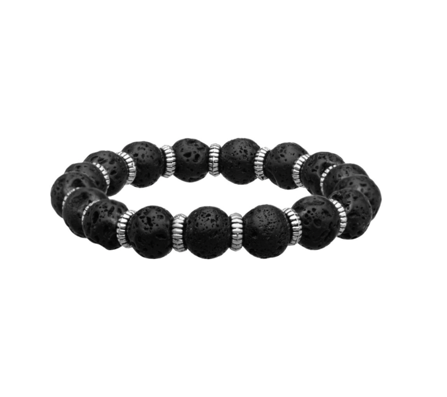 Black Lava & Zinc Bracelet