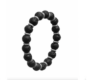 Black Lava & Zinc Bracelet