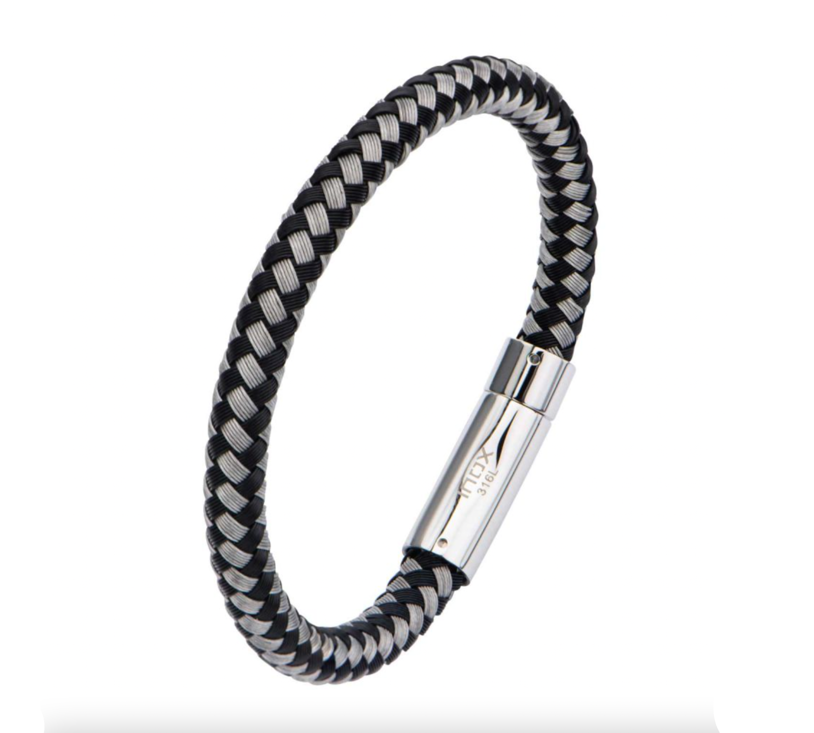 Black & White Thread Braided Bracelet